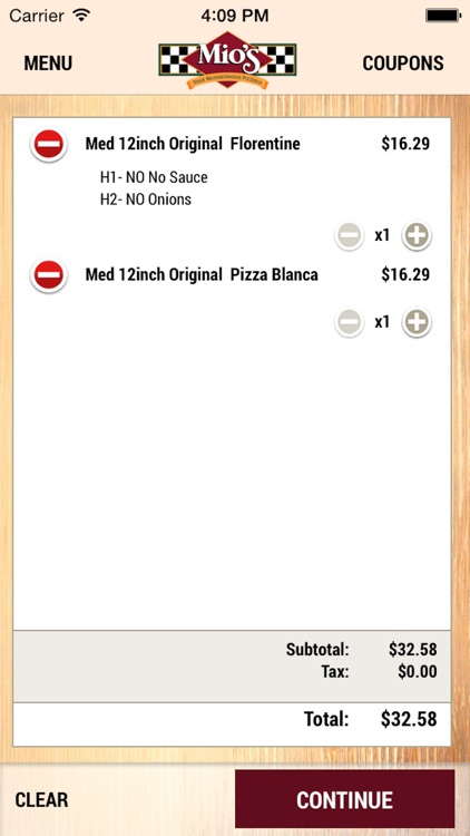 Mio’s Pizza Ordering App screenshot-4