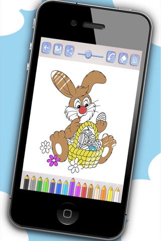 Color Easter eggs  Paint bunnies coloring game for kids - Premium screenshot 3