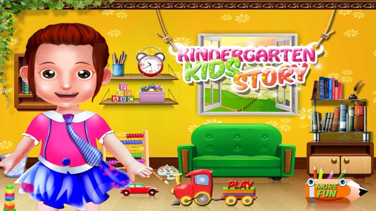 Kindergarten Kids Story girls game screenshot-3
