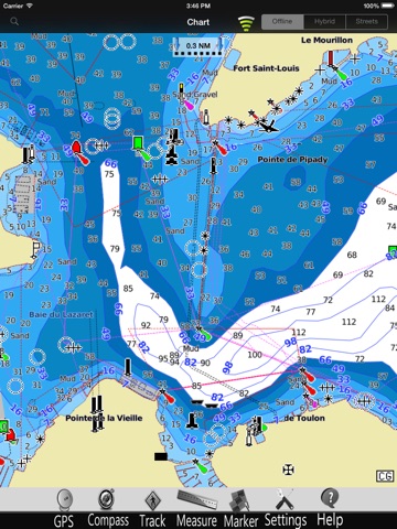 Cote d'Azur Nautical Chart pro screenshot 4