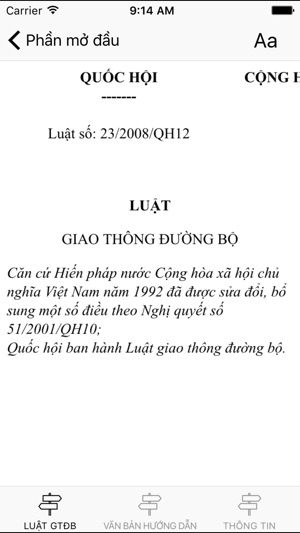 Luật Giao Thông Đường Bộ Năm 2008