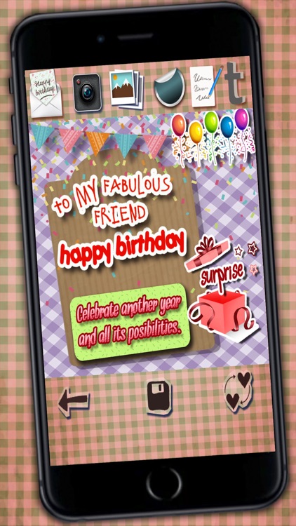 Create happy birthday greetings