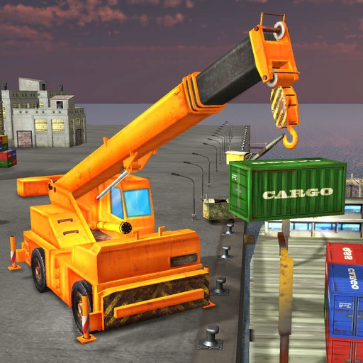 Shipping Port Crane 3D – Cargo Transporter Cruise Ship Simulation Game Icon