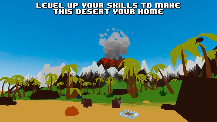 Pixel Volcano Island Survival Simulator 3D Full screenshot-3