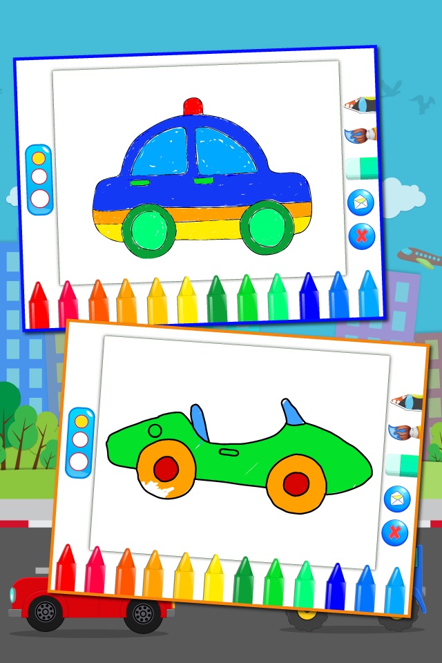 Cars Connect the Dots and Coloring Book free screenshot 3
