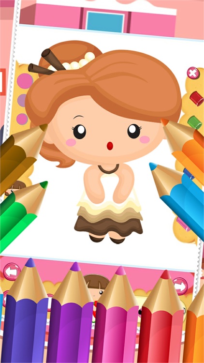 Little Princess Food Coloring World Drawing Story Kids Game