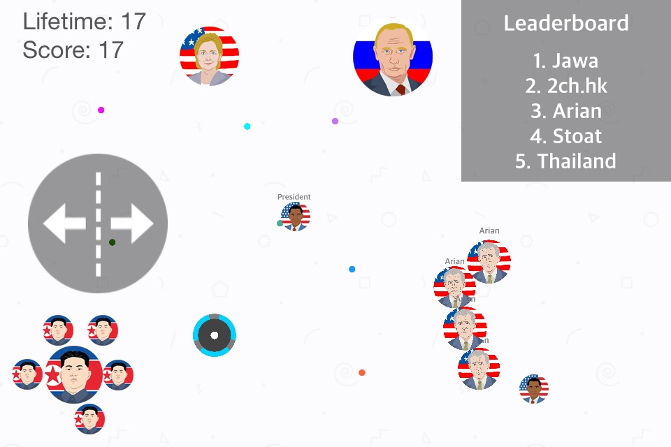 Presidents War: Eat Dot Game - multiplayer cell eater in paradise hocus screenshot 4