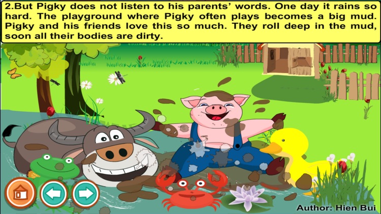 A dirty pig (story and games for kids)