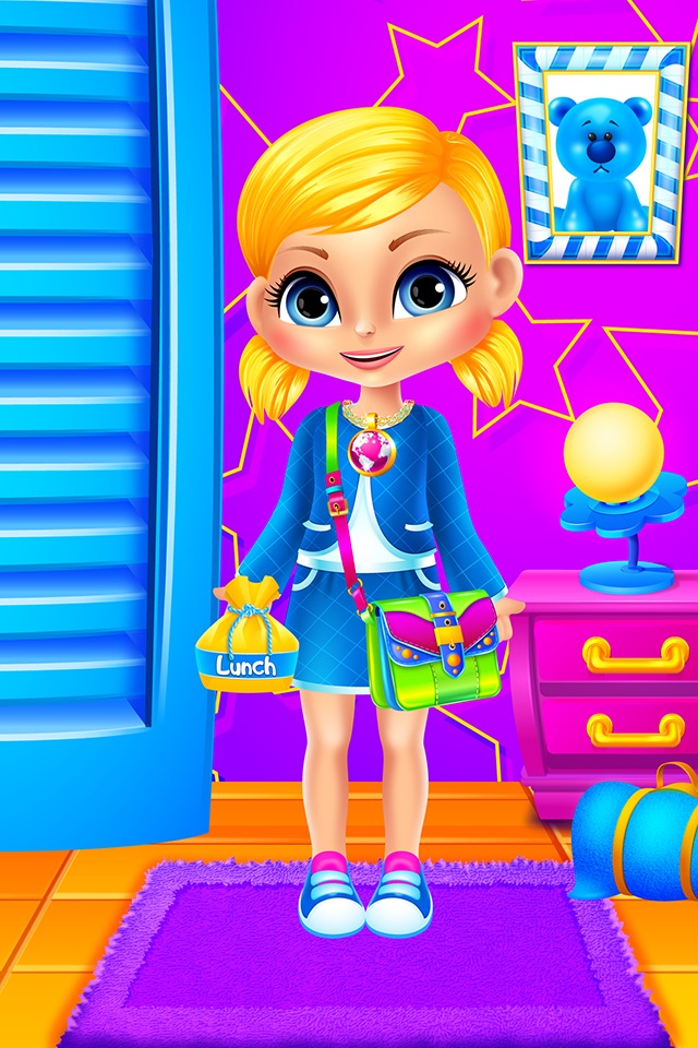 Mia goes to School - Preschool Salon & Kids Games screenshot 2