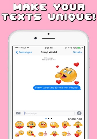 Flirty Valentines Emoji Keyboard by Emoji World screenshot 4