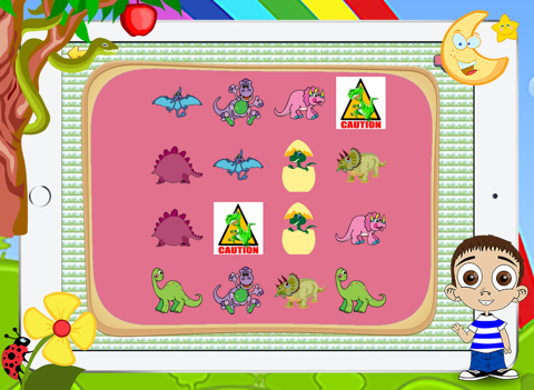 Learning Dinosaur Match and Matching Cards Puzzles Games for Toddlers or Little Kids Games