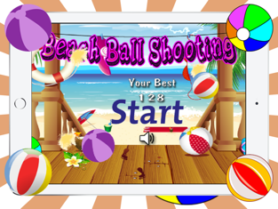 Beach ball shooting game for kids and adult practice skills, game for IOS