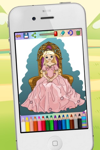 Coloring book paint princesses & color dolls in classic fairy tales - Premium screenshot 2