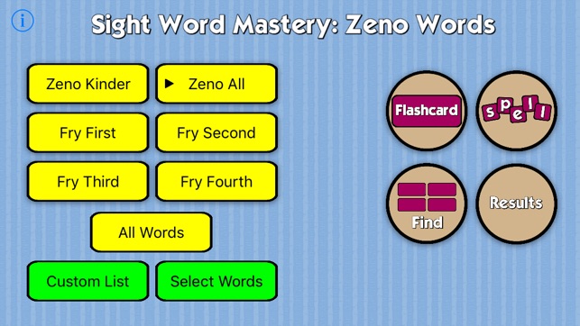 Sight Word Mastery: Zeno Words