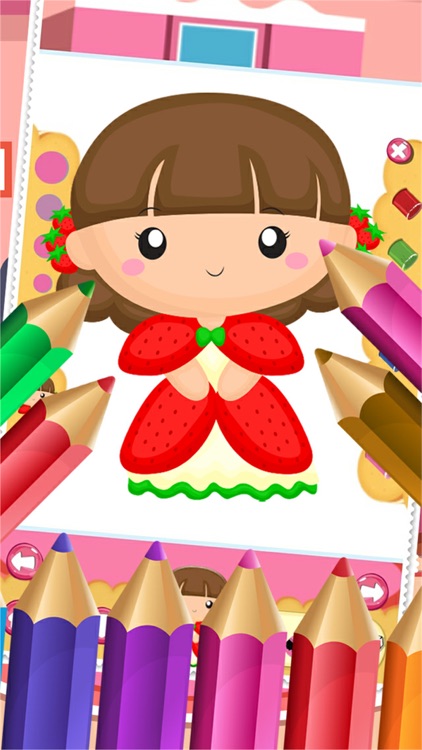 Little Princess Food Coloring World Drawing Story Kids Game screenshot-3