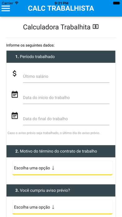 How to cancel & delete Cálculo Trabalhista from iphone & ipad 2