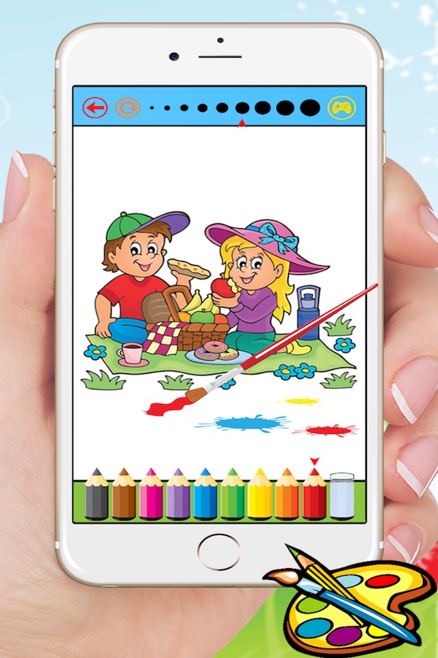 My Family Coloring Book Drawing Painting for kids free game screenshot 3