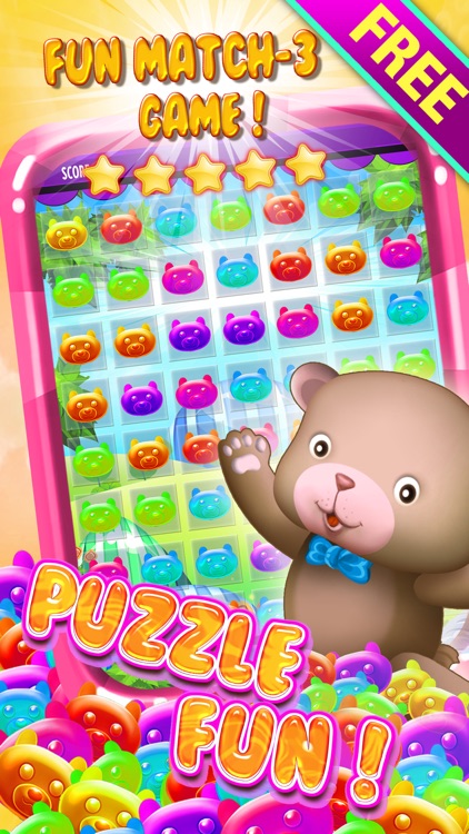 Candy Gummy Bears Match-3 - drop the yummy kids game mania hd free