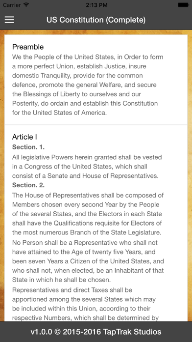 How to cancel & delete US Constitution - TapTrak Studios from iphone & ipad 3