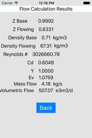 Natural Gas Flow Calculator screenshot 2