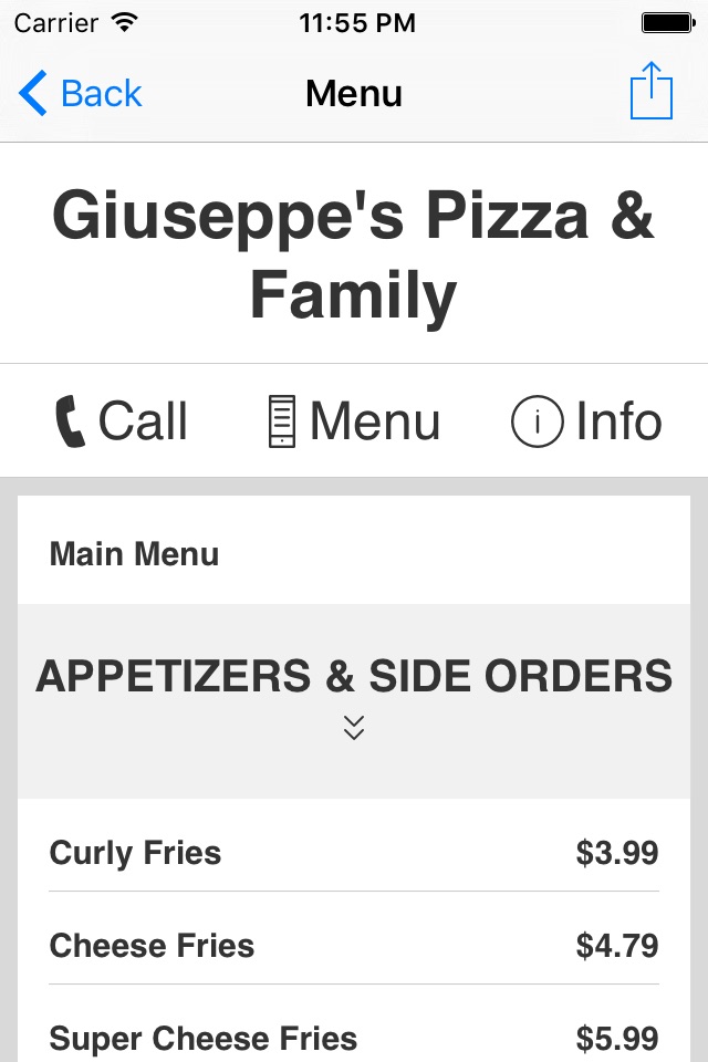Giuseppe Pizza and Restaurant screenshot 2