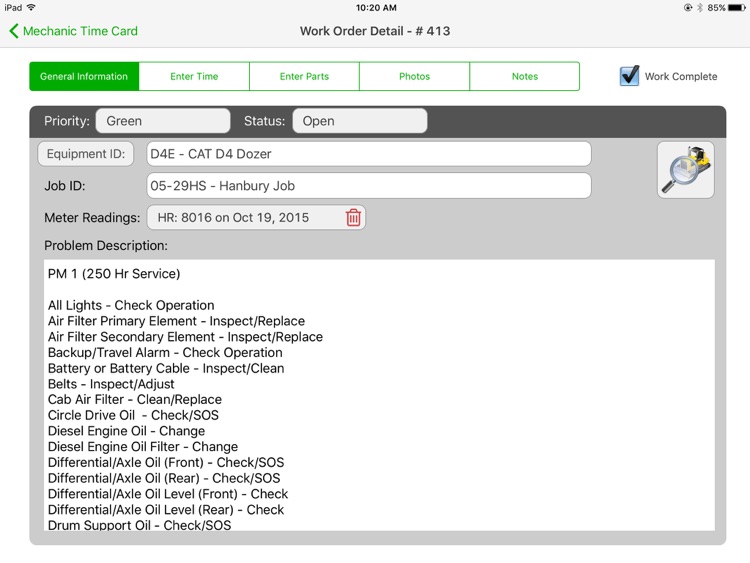 HCSS Mobile Mechanic 2016.2