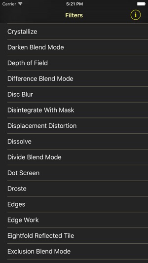 Core Image Filter Explorer