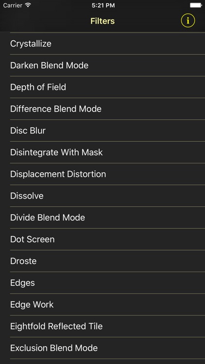 Core Image Filter Explorer