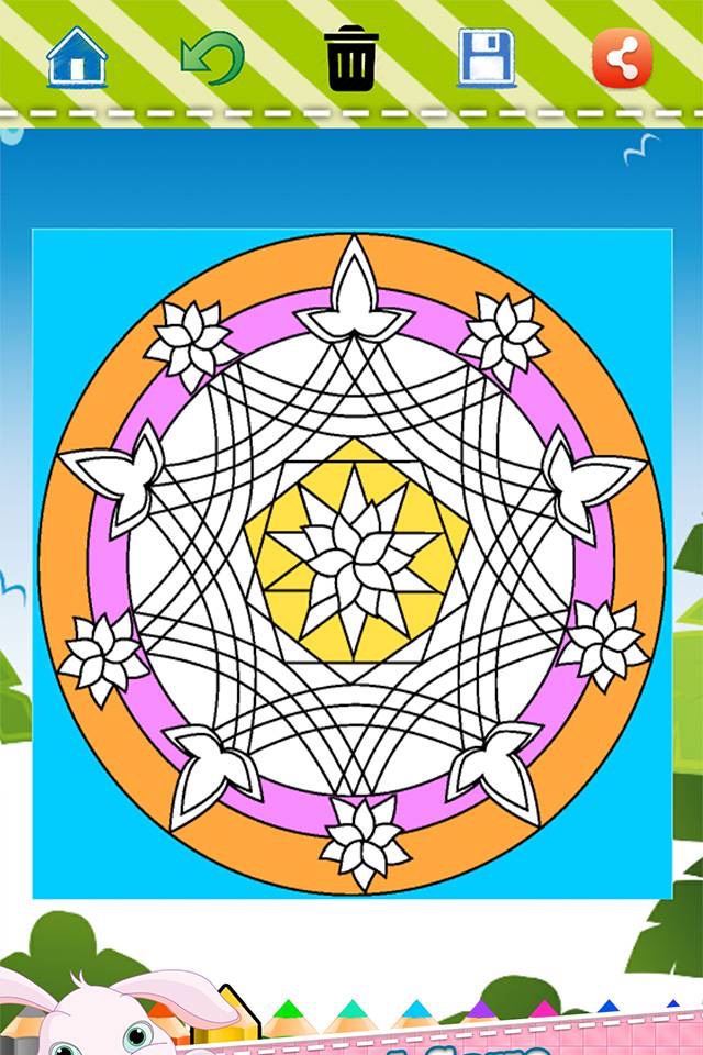 Adult Coloring Book Mandala - Free Fun Games for Stress Bringing Relax Curative Relieving Color Therapy screenshot 2