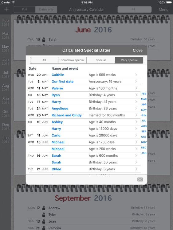Anniversary Calendar (Full version) screenshot-4