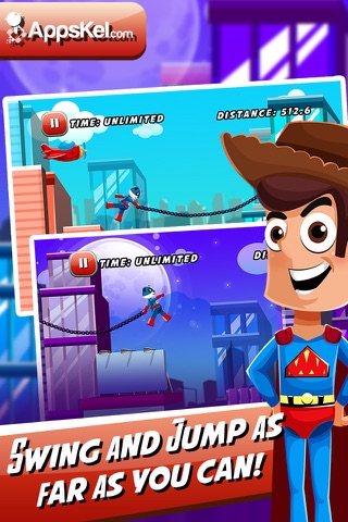 Super Hero Nick's Swing Escape Story – The Rope Rush Games for Pro screenshot 3