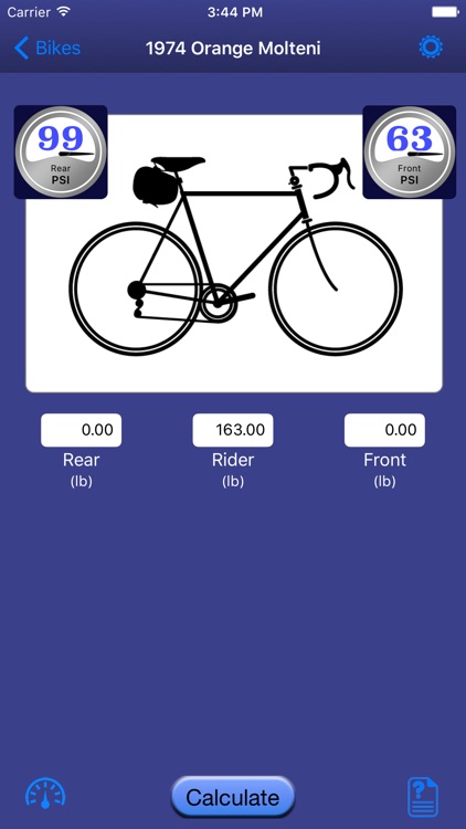 Bicycle Tire Pressure Calculator