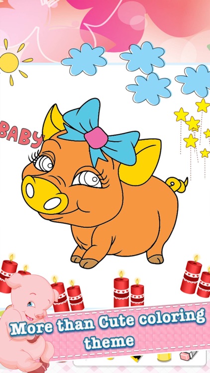 Pig Drawing Coloring Book - Cute Caricature Art Ideas pages for kids screenshot-3