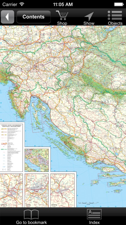 Slovenia, Croatia. Road map.