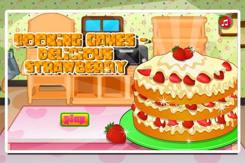 Cooking Games - delicious strawberry cake screenshot 3
