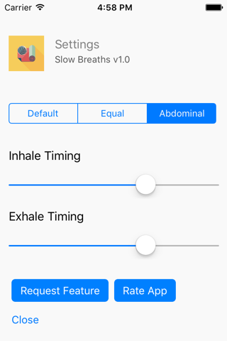 Slow Breaths - Breathing Meditation Exercise screenshot 3