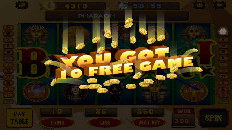 Pharaoh Caesars Slots - Play Slot Machine Golden Pyramid Casino Free! screenshot-3