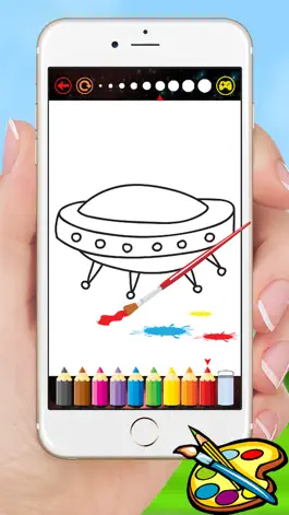 Game screenshot Rockets & Spaceships Coloring - Drawing for kids free games apk