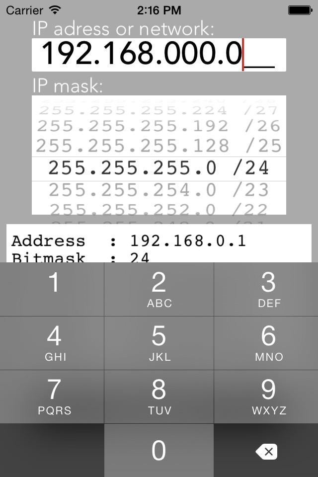 IPMask - network address calculator screenshot 2