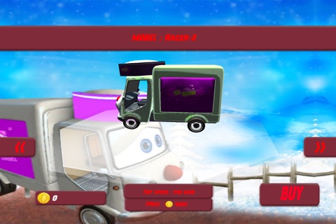 3D Snow Ice Cream Kids truck Traffic Driving - Free Racing Game screenshot 4