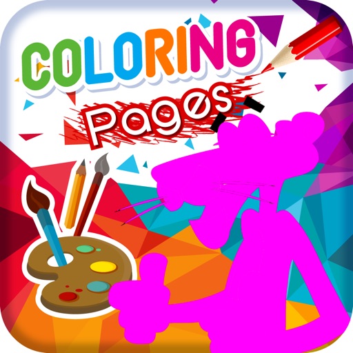 Kids Coloring Books for Pink Phanter Version iOS App