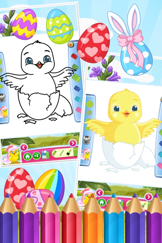Easter Egg Coloring Book World Paint and Draw Game for Kids screenshot 4
