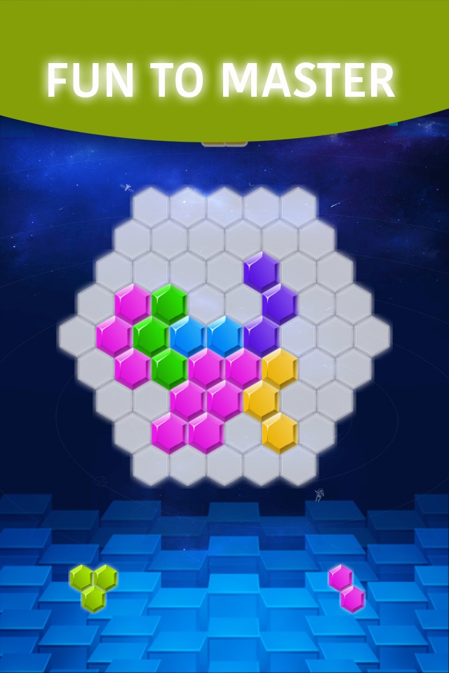 Hexagon Block - Tetra Puzzle Game Free screenshot 2