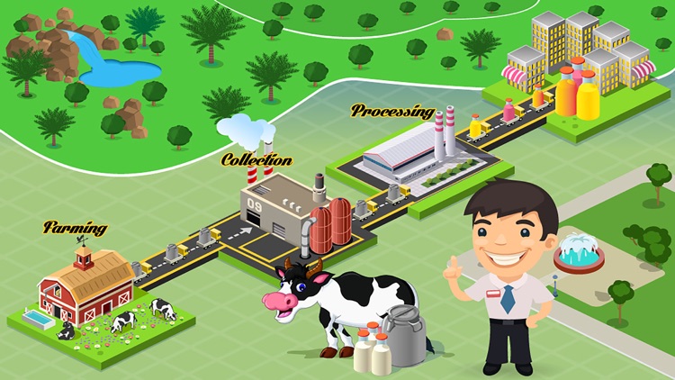 Flavored Milk Factory farm - Milk the cows & process it with amazing flavors in dairy factory