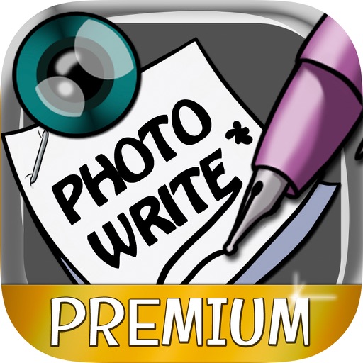 Sticky write and draw in photos with fingers Premium icon