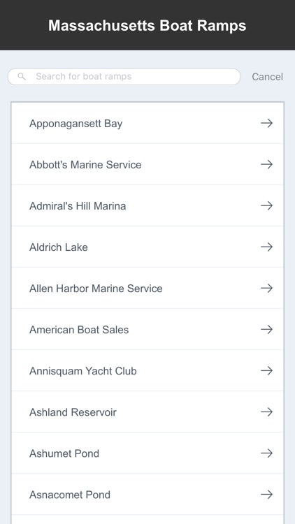 Massachusetts Boat Ramps & Fishing Ramps