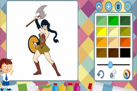Superhero paint coloring book screenshot 4