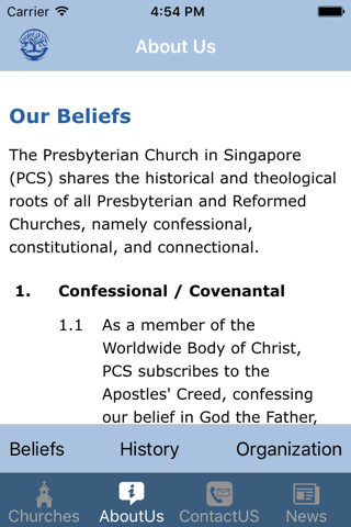 Presbyterian Church of Singapore screenshot 2