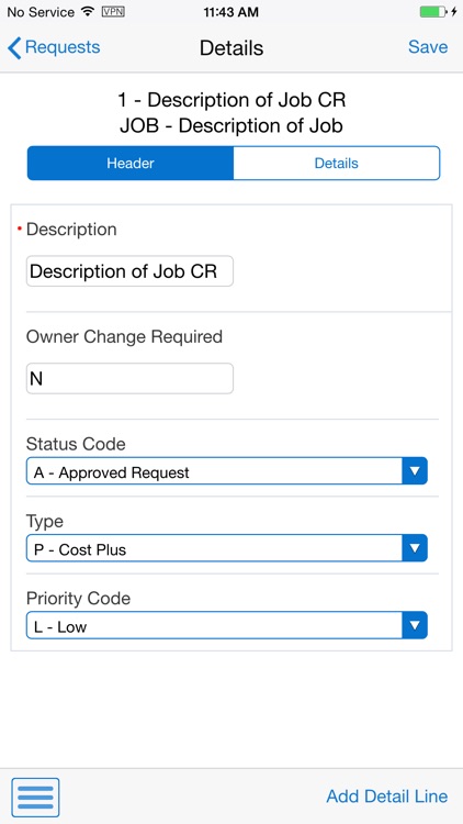 Change Request Entry Smartphone for JDE E1