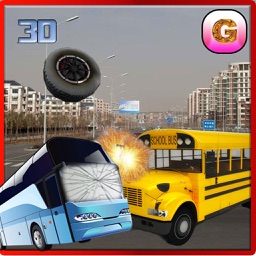 School Bus Crash Demolition : Derby Racing Bus Chase Simulator